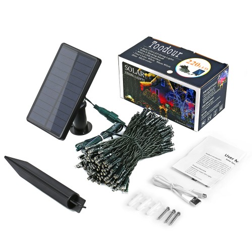 Toodour solar discount string lights
